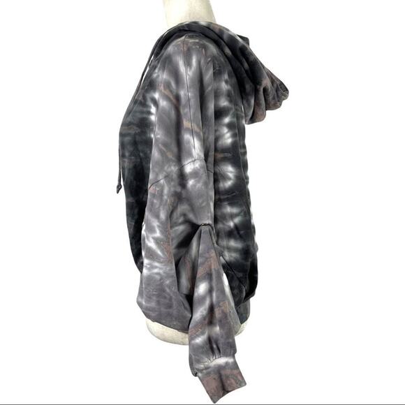 Young Fabulous & Broke Tie Dye Raissa Hoodie Sweater Grayish Mocha Size  S/M - Picture 3 of 13